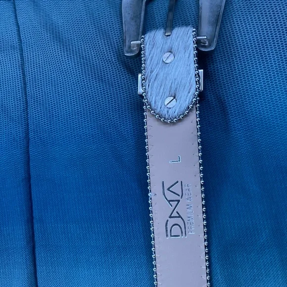 Large White & Gray DNA Mens Belt